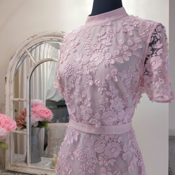 🔥LAST 1🔥NWT TED BAKER FLORAL APPLIQUE DRESS - Picture 3 of 10